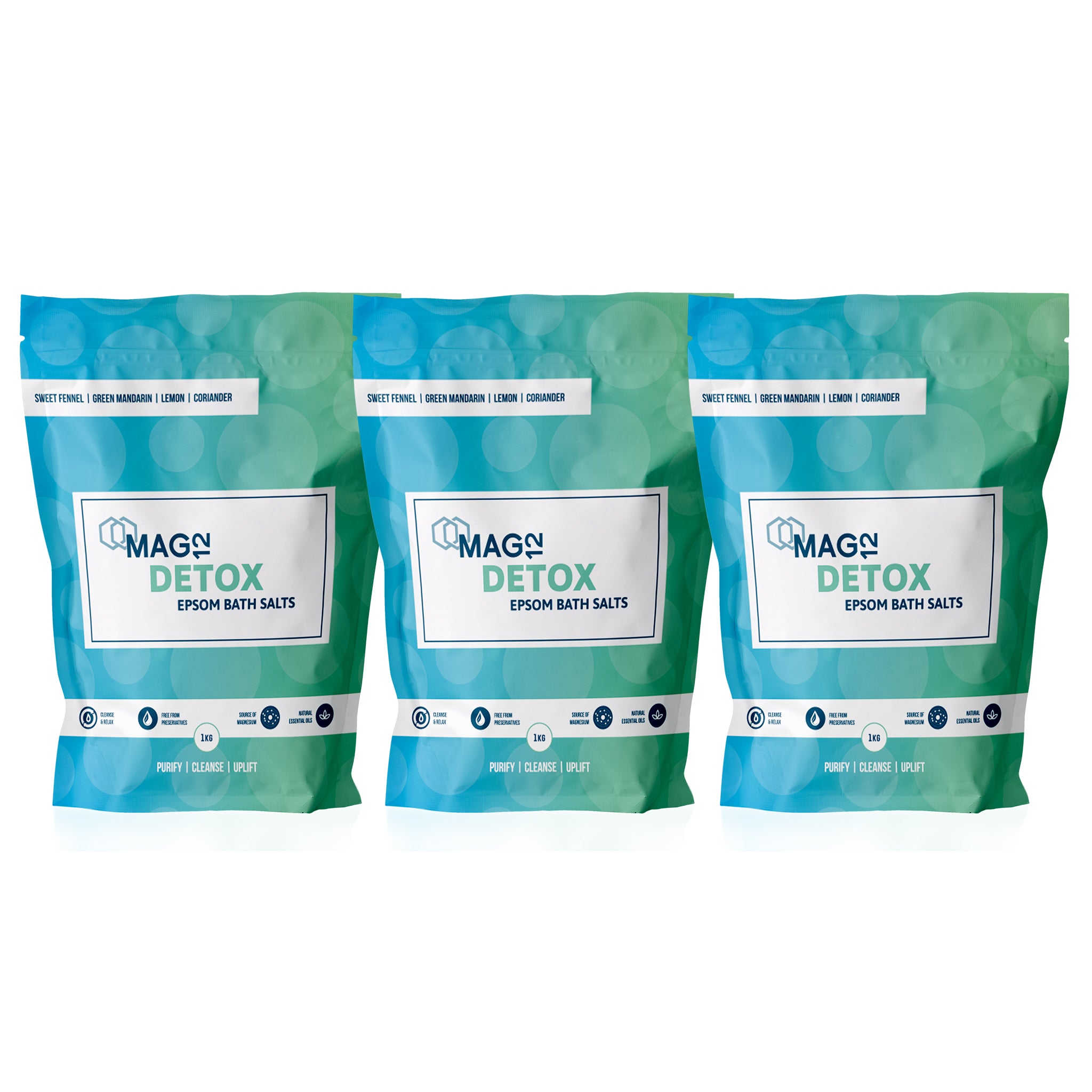 Detox Epsom Bath Salts Bundle (3 x 1kg)